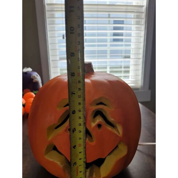 Light Up Kmart Vintage Jack-O-Lantern Hard Foam Material Tested/Works-8"x9" - Picture 8 of 8